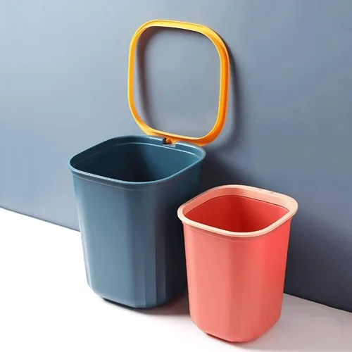 Vista 6 de Botes de basura de plástico, cestas de basura de plástico, cesta de almacenamiento de papel para residuos, cubos de baño, cestas de basura