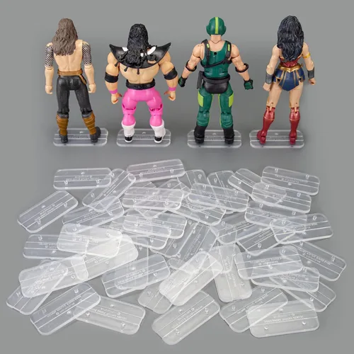 Vista 16 de SIXPOINTS Soporte para figura de acción de 6 pulgadas, base de plástico negro, soporte de soporte de modelo compatible con figuras de juguete 1/12