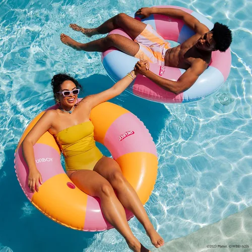 Vista 4 de FUNBOY Barbie Inflatable Pool Floats, Perfect for a Summer Pool Party and Entertainment