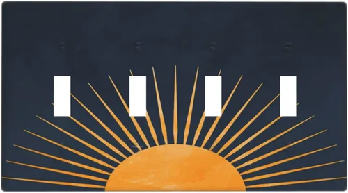 Vista 30 de Cubiertas de pared de lodge rústico retro con diseño de osos, ciervos y animales salvajes. Placas de pared dúplex simples para interruptor de luz.