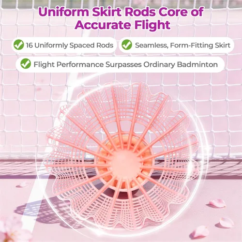 Vista 7 de HIRALIY 12/24 Pack Badminton Birdies Nylon, Durable Shuttlecocks for Backyard & Baseball Batting Practice, Wind Resistant Yellow/Pink Bulk Ball Set