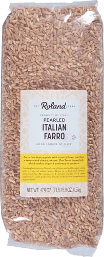 Roland Foods Farro italiano perlado, alimento importado especializado, bolsa de 47.9 onzas, paquete de 1