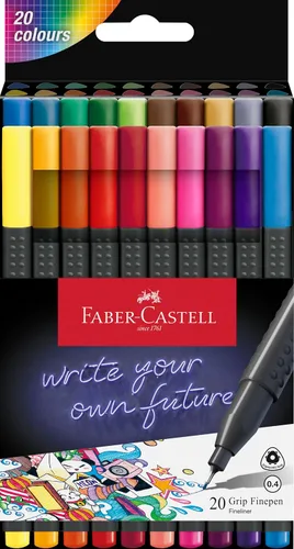 Faber-Castell Grip Finepen - Cartera (20 unidades)