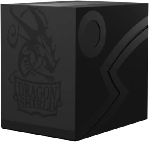 Vista 3 de Arcane Tinmen Caja de cartas Dragon Shield, doble carcasa: negro sombra/negro, resistente TCG, almacenamiento de tarjetas OCG, compatible
