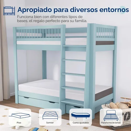 Vista 8 de Yaxa Basics Colchón de espuma viscoelástica, sensación suave y mullida, 6 pulgadas, individual, blanco/gris