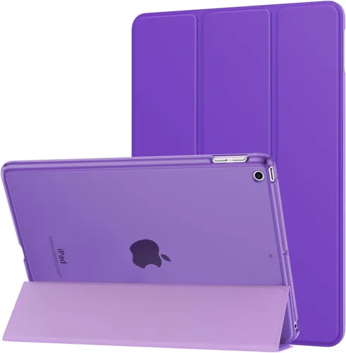 Vista 21 de MoKo Funda para iPad 9.7 2018/2017 de 5ª/6ª Generación, Funda delgada y ligera con soporte, con protector trasero translúcido esmerilado para iPad