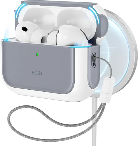 Vista 26 de ESR Funda para AirPods Pro 3, compatible con AirPods Pro de 3ª generación (2025), compatible con MagSafe, cubierta de protección completa contra