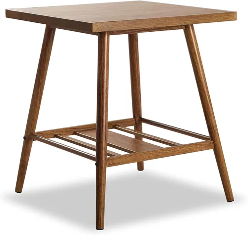 Vista 6 de AMNOOL Modern 19.7 Inch Coffee Table Brown Coffee Table Living Room Coffee Table Bedroom Coffee Table Storage Coffee Table Coffee Table Decoration