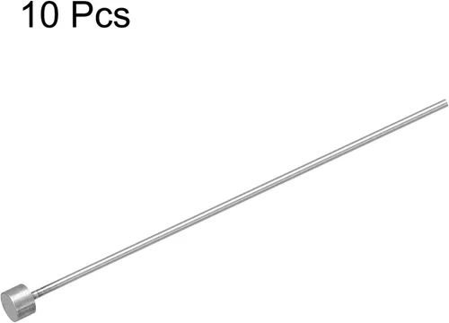 Vista 3 de uxcell 10 pines eyectores rectos, 0.039 in (0.04 pulgadas) de diámetro. SKD61 punzón de punta redonda de 3.937 in (4 pulgadas) de largo