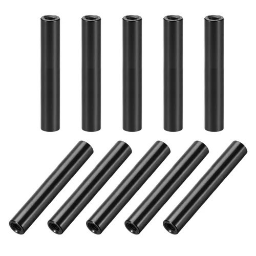 uxcell 10 piezas M3x30mm Dia. 0.236 in redondo aluminio separador columna separador hembra negro para drone FPV Quadcopter Racing RC multirotors