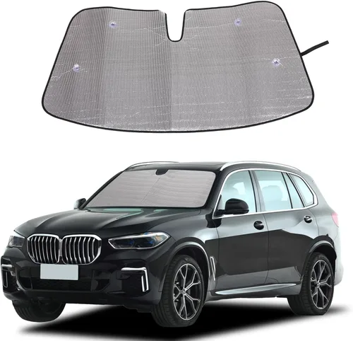 Parasol para parabrisas de automóvil compatible con BMW X5 X6 X7 2019-2025, parasol para ventana delantera, visera solar reflectante plegable,