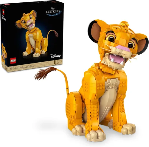 LEGO Disney Young Simba the Lion King - Juego de construcción para adultos, figura de construcción para exhibir, a partir de 18 años, kits de