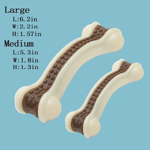 Vista 3 de Juguetes masticables para perros para masticadores agresivos de razas grandes, paquete de 2 juguetes indestructibles para masticar con sabor a carne