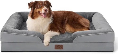 Vista 12 de Bedsure Camas ortopédicas para perros de tamaño grande - Cama impermeable para perros grandes y gatos, sofá para perros cómodo con funda extraíble