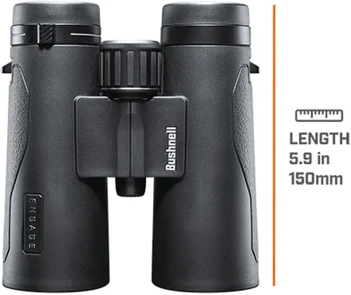 Vista 5 de Bushnell Engage X 10x42mm Binoculares, binoculares impermeables IPX7 y ligeras para caza, viajes y camping