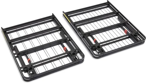 Vista 67 de Yaxa Basics Base de cama con almacenamiento, plataforma de metal plegable, acero resistente, no necesita somier, 14 pulgadas de alto, instalación