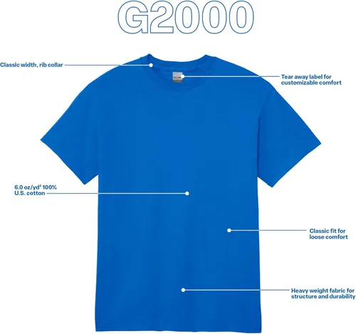 Vista 5 de Gildan - Camiseta de algodón ultra para adulto, estilo G2000, Multipack