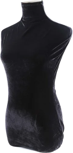 Navadeal maniquí de terciopelo, silueta de la parte superior para exhibir prendas.