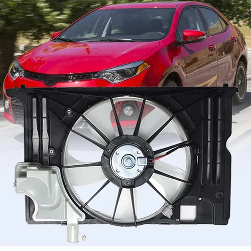 Ventilador de refrigeración del radiador 163630T020 TO3115181 1647123030 Reemplazo para Corolla 2014-2019 12V Negro