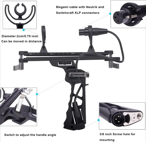 Vista 5 de Micolive Micrófono Parabrisas Blimp Estilo Proteger Jaula y Sistema de Suspensión de Montaje de Amortiguador Compatible con Rode NTG1 NTG2 NTG3