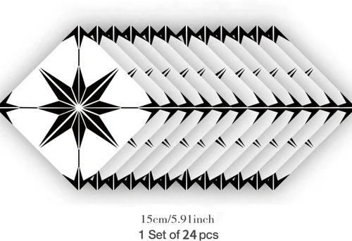 Vista 5 de Alwayspon 24 calcomanías mate para azulejos de pared, despegar y pegar, calcomanías de vinilo autoadhesivas para azulejos de cocina y baño, 6 x 6