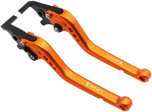 Vista 9 de QQLADY Z Suitable for Yamaha MT-07 CNC Aluminum Alloy Handle Lever Accessories Modified Long Brake Clutch Horns X (Color : Black)