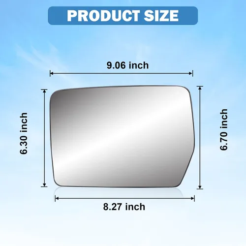 Vista 7 de Espejo calefactado lateral izquierdo del conductor compatible con Ford F150 2004-2014 - Espejo retrovisor exterior lateral convexo con soporte