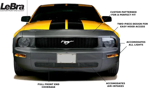 Vista 8 de Covercraft LeBra - Cubierta frontal personalizada Compatible con Ford Fusion 2010-2012 Negro, 2 piezas