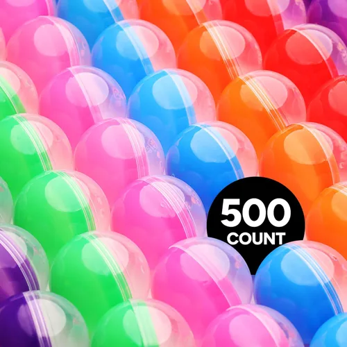 Vista 2 de Máquina expendedora de cápsulas, cápsulas redondas translúcidas vacías 500 piezas de 2 pulgadas, cápsulas de máquina de chicles a granel