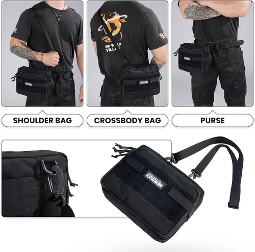 Vista 8 de EXCELLENT ELITE SPANKER - Bolsa táctica de administración Molle, organizador de utilidad EDC, bolsa médica, bolsa de herramientas táctica EDC