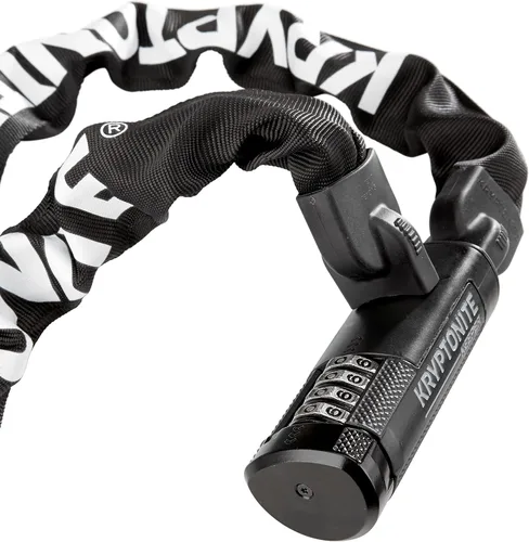 Vista 2 de Kryptonite Keeper 790 - Candado combinado de cadena para bicicleta, 3 pies de largo, resistente, antirrobo, vendido, seguro, dorado, cerradura