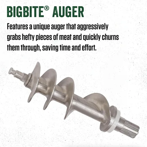 Vista 3 de Molinillo de carne eléctrico Big Bite de acero inoxidable, marca LEM Products