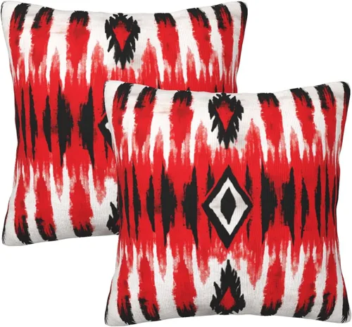 Vista 21 de Paquete de 2 fundas de almohada cortas de felpa de 18 x 18 pulgadas, fundas de almohada retro de los años 70S naranja y amarillo, fundas de almohada