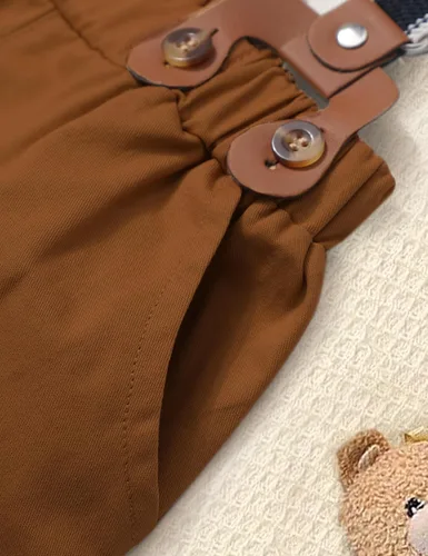 Vista 9 de Traje de primer cumpleaños para niño Mr Onederful First Gentleman Bowtie Mameluco con tirantes y sombrero de corona