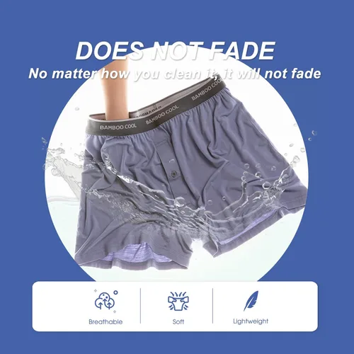 Vista 4 de BAMBOO COOL Men's Boxer Shorts 4 Pack Bamboo Boxers Underwear for Men Relaxed Fit Stretch Short