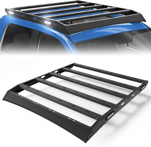 Vista 12 de Soporte de techo para Wrangler TJ Hardtop 1997-2006 (excluye ilimitado) – Cesta de transporte de carga de techo resistente, estante