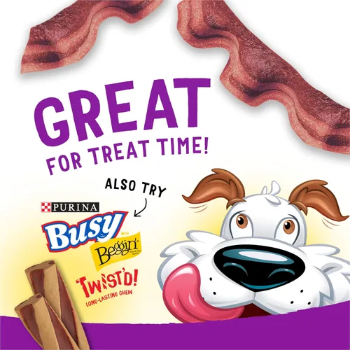 Vista 4 de Purina Beggin' Strips Con Carne Real Golosinas para Perros con Sabores de Tocino y Carne de Res - (Paquete de 2) Bolsas de 26 oz