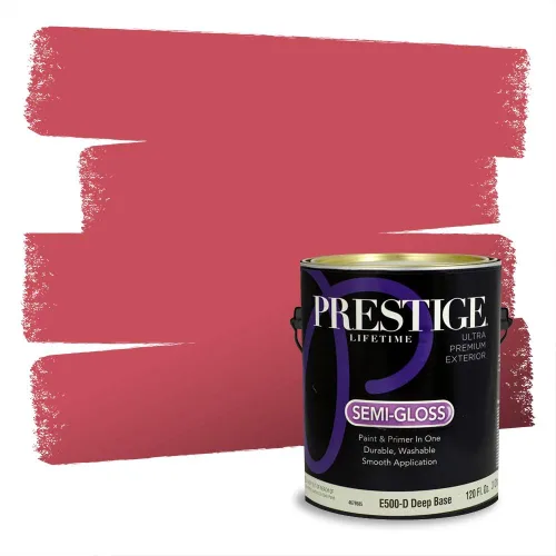 Vista 469 de Prestige Paints Pintura exterior e imprimación en uno, 1 galón, plano, coincidencia comparable de Valspar* Amber Rose*