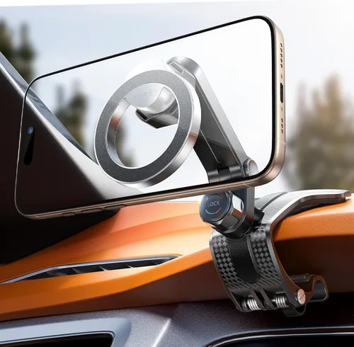 LISEN para iPhone 17 Air para soporte de teléfono de coche Magsafe de 360 grados, soporte de tablero, soportes magnéticos para salpicadero de coche,