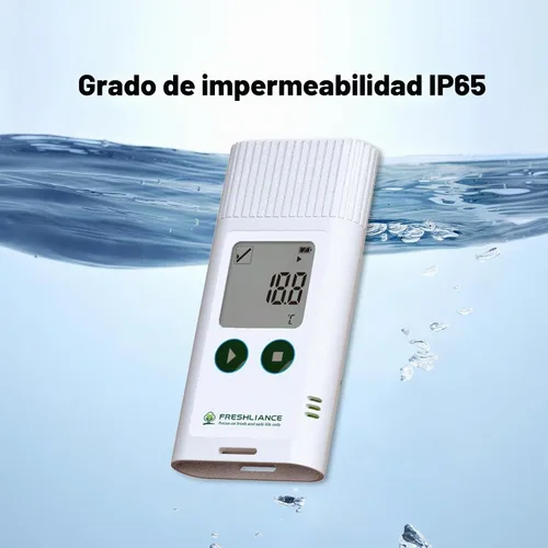 Vista 7 de Registrador de datos de temperatura USB Freshliance, termómetro digital LCD configurable para refrigerador con informe PDF o CSV, monitor