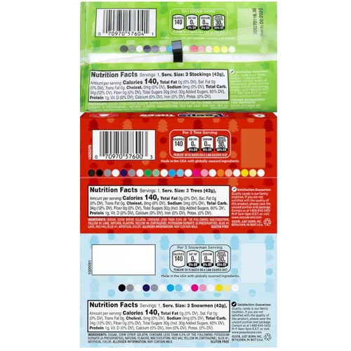 Vista 2 de Surtido de dulces de malvavisco de Navidad, muñecos de nieve, árboles y medias, dulces temáticos navideños para cupcakes y regalos (paquete de 3)