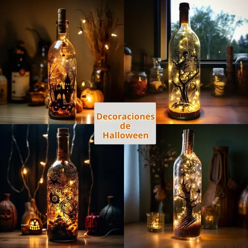 Vista 4 de Paquete de 20 luces para botella de vino, 3.3 pies, 20 luces LED