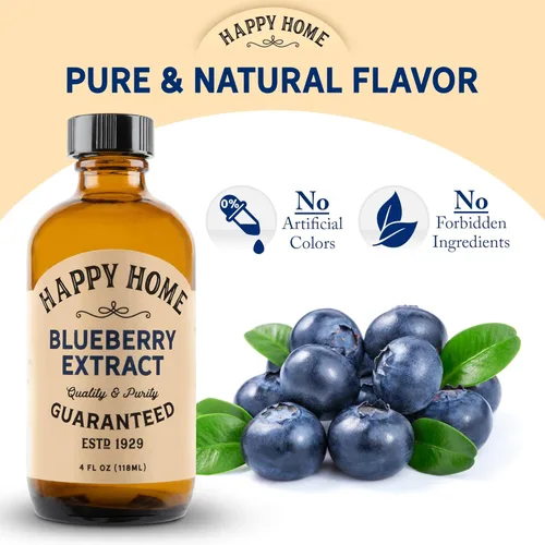 Vista 2 de Happy Home Sabor natural de arándanos premium - Certificado Kosher, 4 onzas.