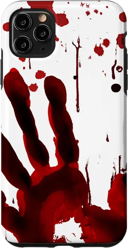 Vista 12 de Funda de mano manchada de sangre para iPhone 13 I'm Fine It's Not My Blood Splatter