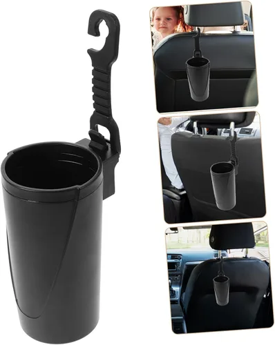 Vista 2 de STOBAZA Multifunctional Hanging Car Trash Can Headrest Mount Space-saving Organizer with Plastic for Vehicle Storage and