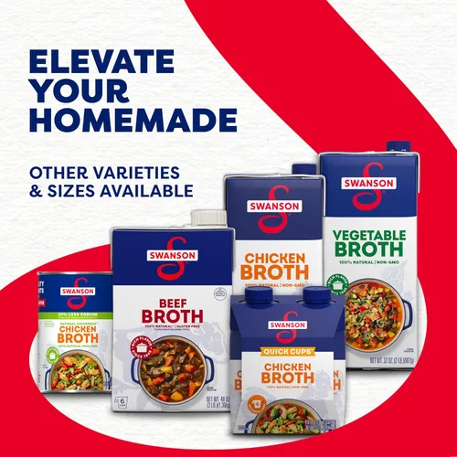 Vista 8 de Swanson Natural Goodness - Caldo de pollo con un 33% menos de sodio, envase de cartón de 32 onzas