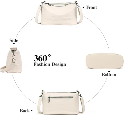 Vista 4 de GAEKEAO Crossbody Bags for Women Small Cross Body Bag Genuine Leather Camera Bag Purse with Adjustable Strap