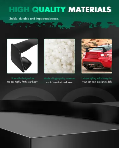 Vista 4 de SCITOO 1 pieza de alerón para 2013-2016 Scion FR-S, 2013-2020 para Subaru BRZ, 2017-2020 para Toyota 86 Accesorios de alerón trasero mate negro