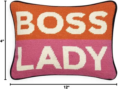 Vista 4 de Personality Boss Lady Needlepoint Almohada