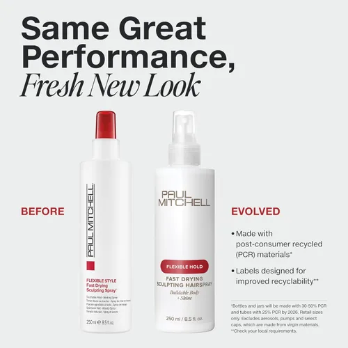 Vista 2 de Paul Mitchell Spray para esculpir de secado rápido, fijación media, acabado táctil, para todo tipo de cabello